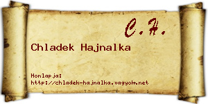 Chladek Hajnalka névjegykártya